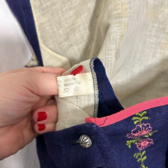 VTG Sportalm Austrian Kitzbühel Floral Button Bodice Pleated Skirt Dress 44 - Picture 11 of 11